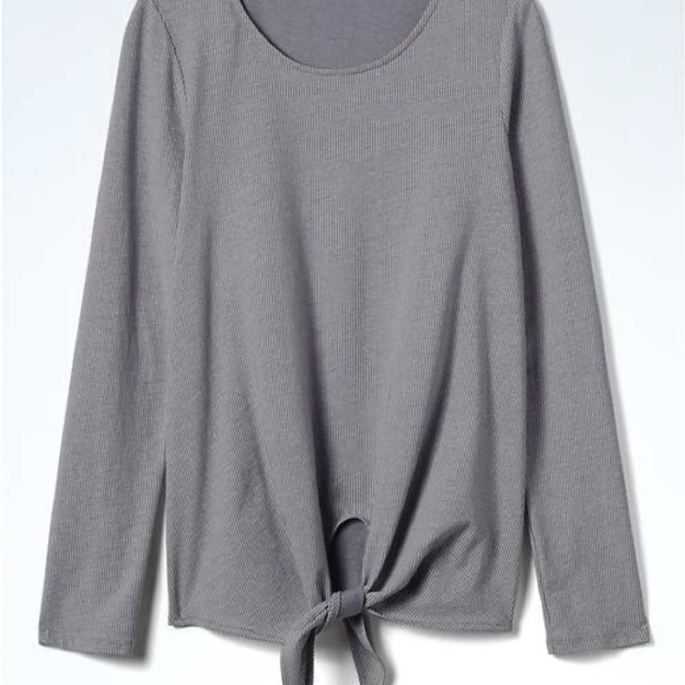 Banana Republic Stripe Tie-Front Top